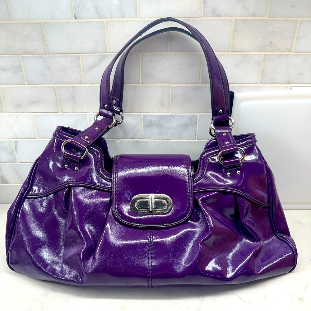 Franco Sarto patent Bag. Good used condition. Vibrant Purple